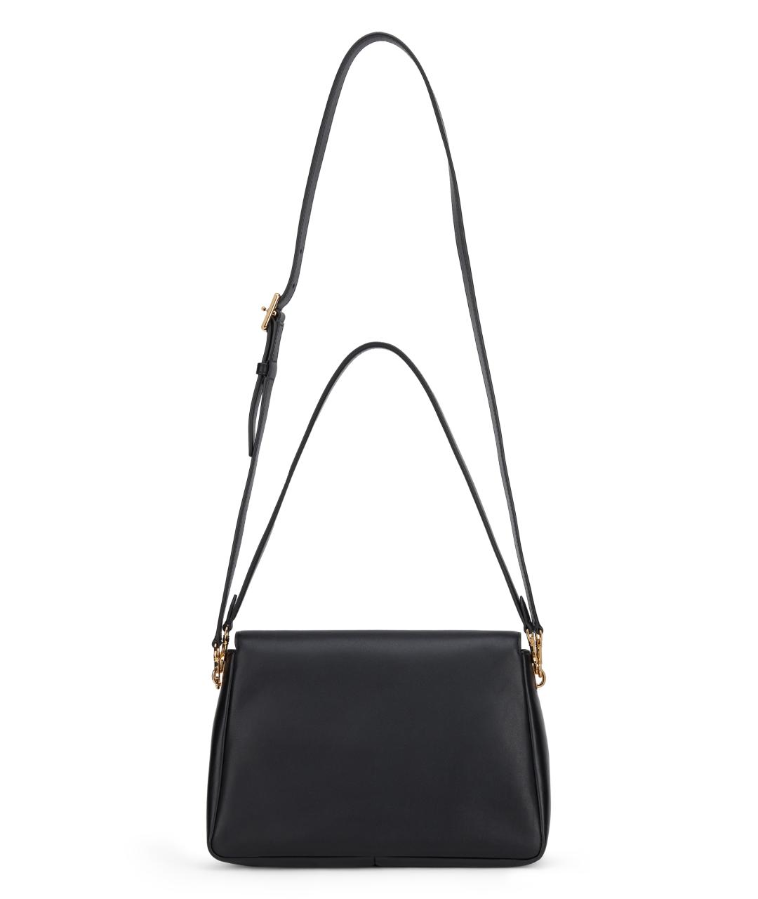 TORY BURCH Черная кожаная сумка с короткими ручками, фото 3