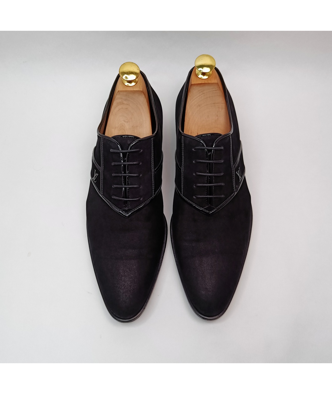 LOUIS VUITTON PRE-OWNED Черные нубуковые туфли, фото 5