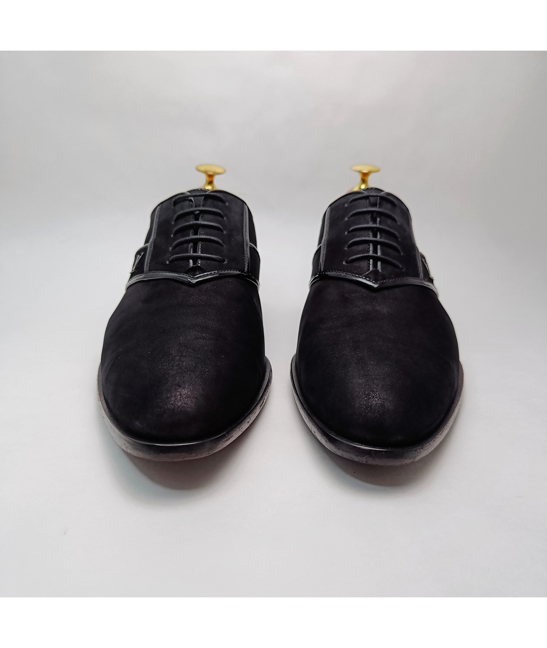 LOUIS VUITTON PRE-OWNED Черные нубуковые туфли, фото 7