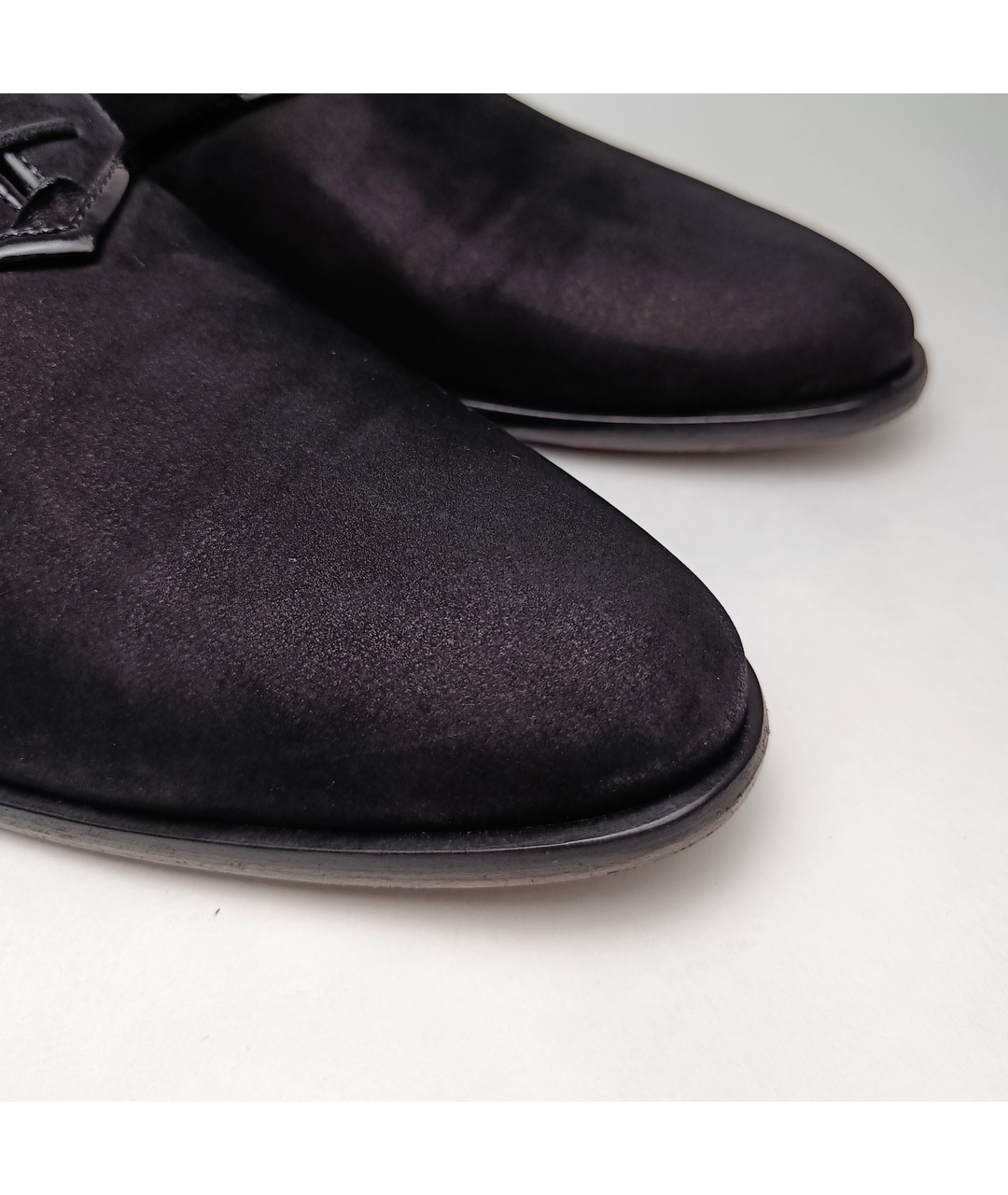 LOUIS VUITTON PRE-OWNED Черные нубуковые туфли, фото 9