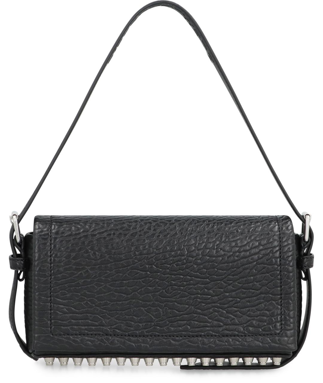 ALEXANDER WANG Черная кожаная сумка через плечо, фото 2