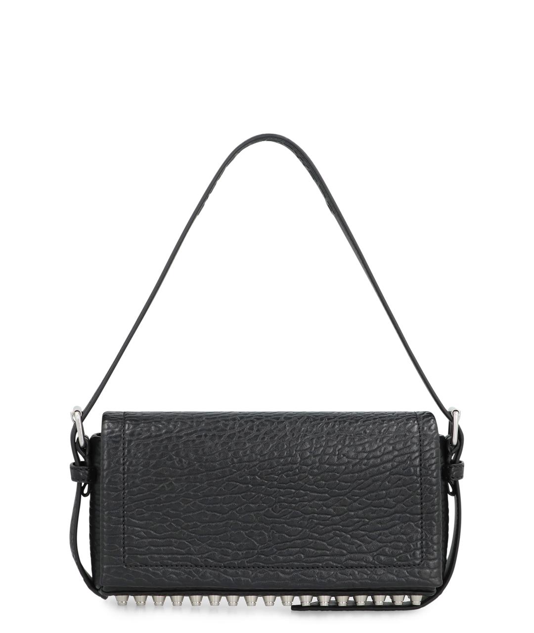 ALEXANDER WANG Черная кожаная сумка через плечо, фото 1