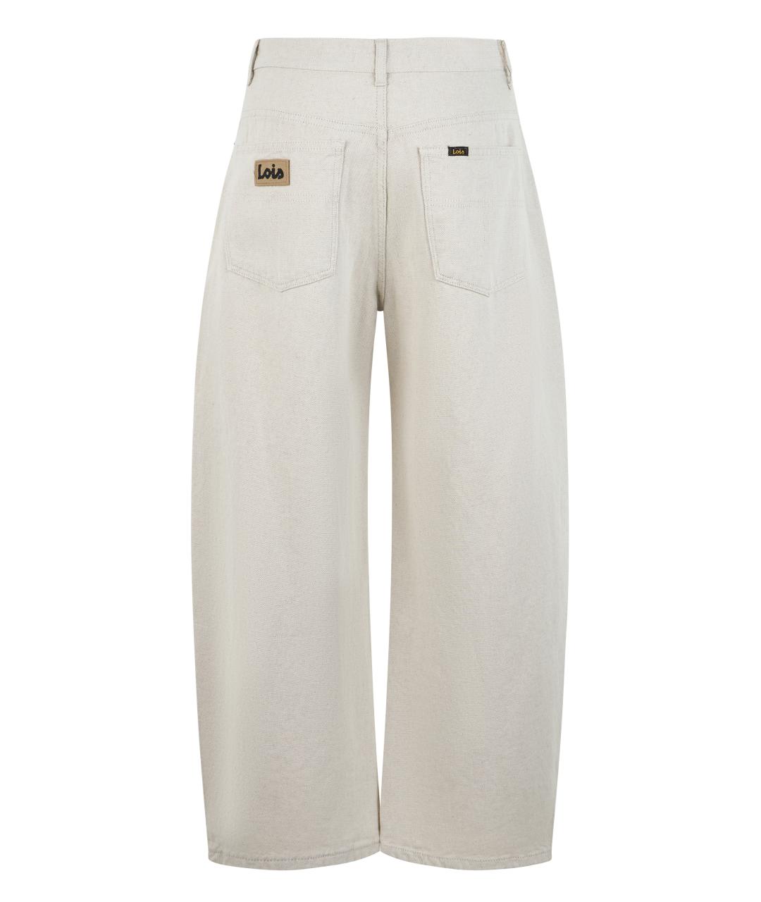 LOIS JEANS Бежевые хлопковые прямые джинсы, фото 2