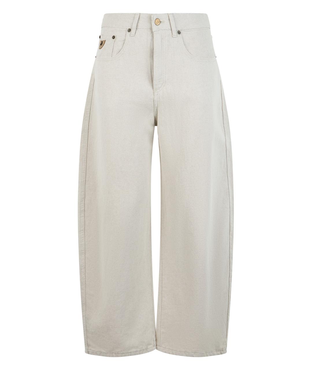 LOIS JEANS Бежевые хлопковые прямые джинсы, фото 1