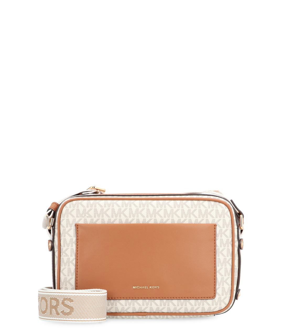 MICHAEL MICHAEL KORS Бежевая канва сумка через плечо, фото 1