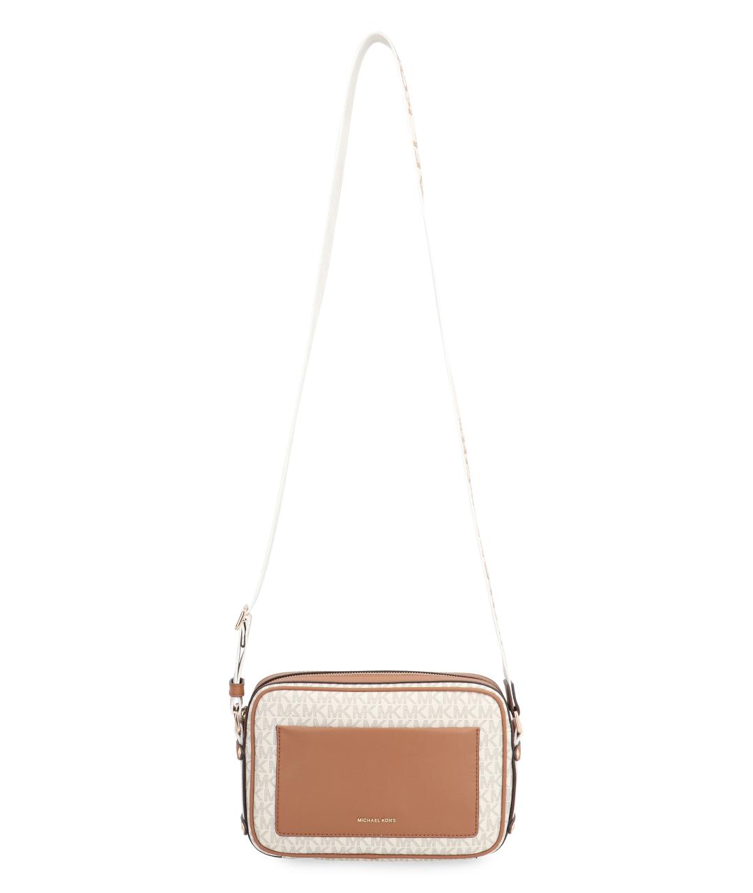 MICHAEL MICHAEL KORS Бежевая канва сумка через плечо, фото 4