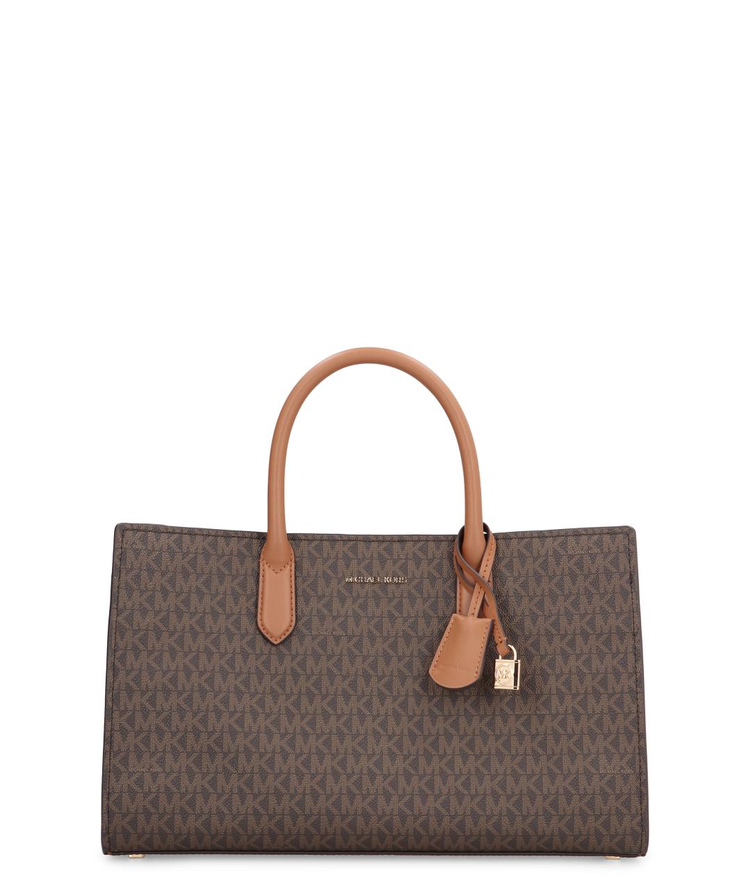 MICHAEL MICHAEL KORS Коричневая канва сумка с короткими ручками, фото 1