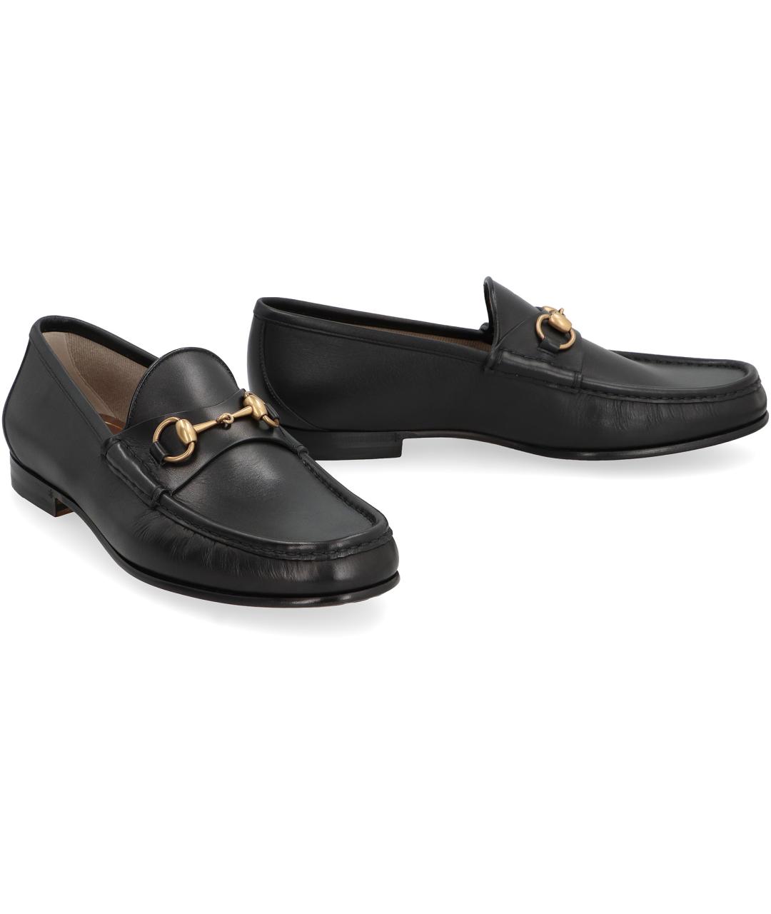GUCCI Черные кожаные лоферы, фото 2