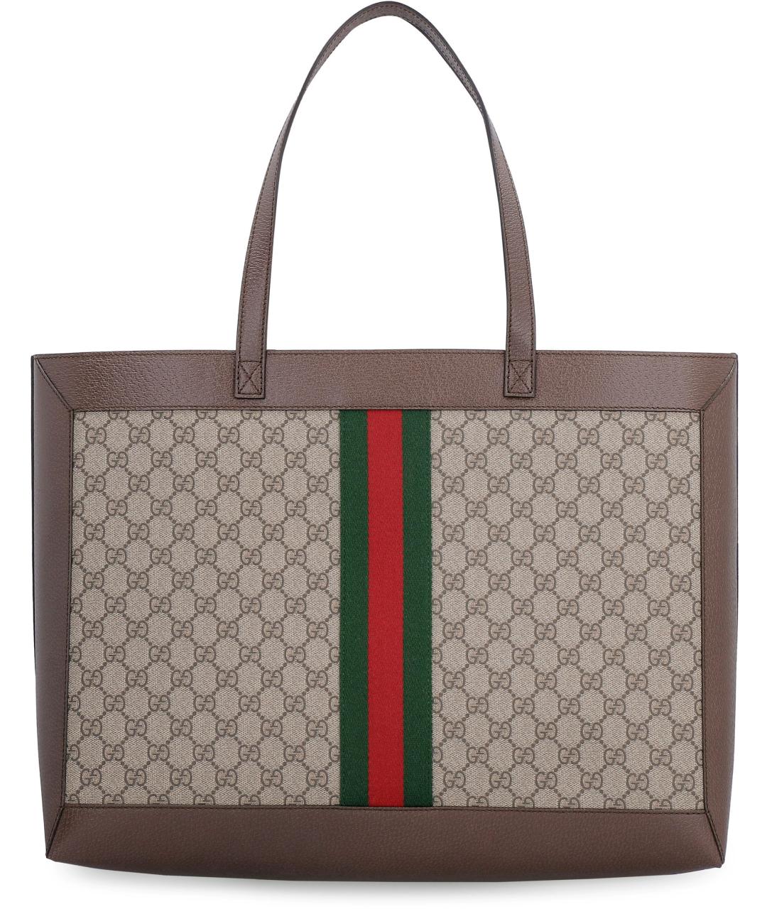 GUCCI Бежевая канва сумка тоут, фото 4
