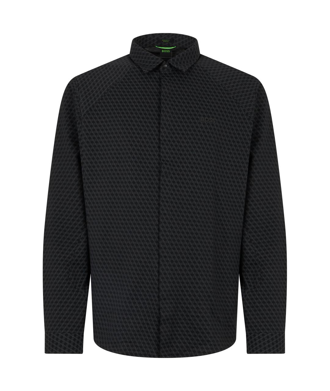 HUGO BOSS Черная хлопковая кэжуал рубашка, фото 1