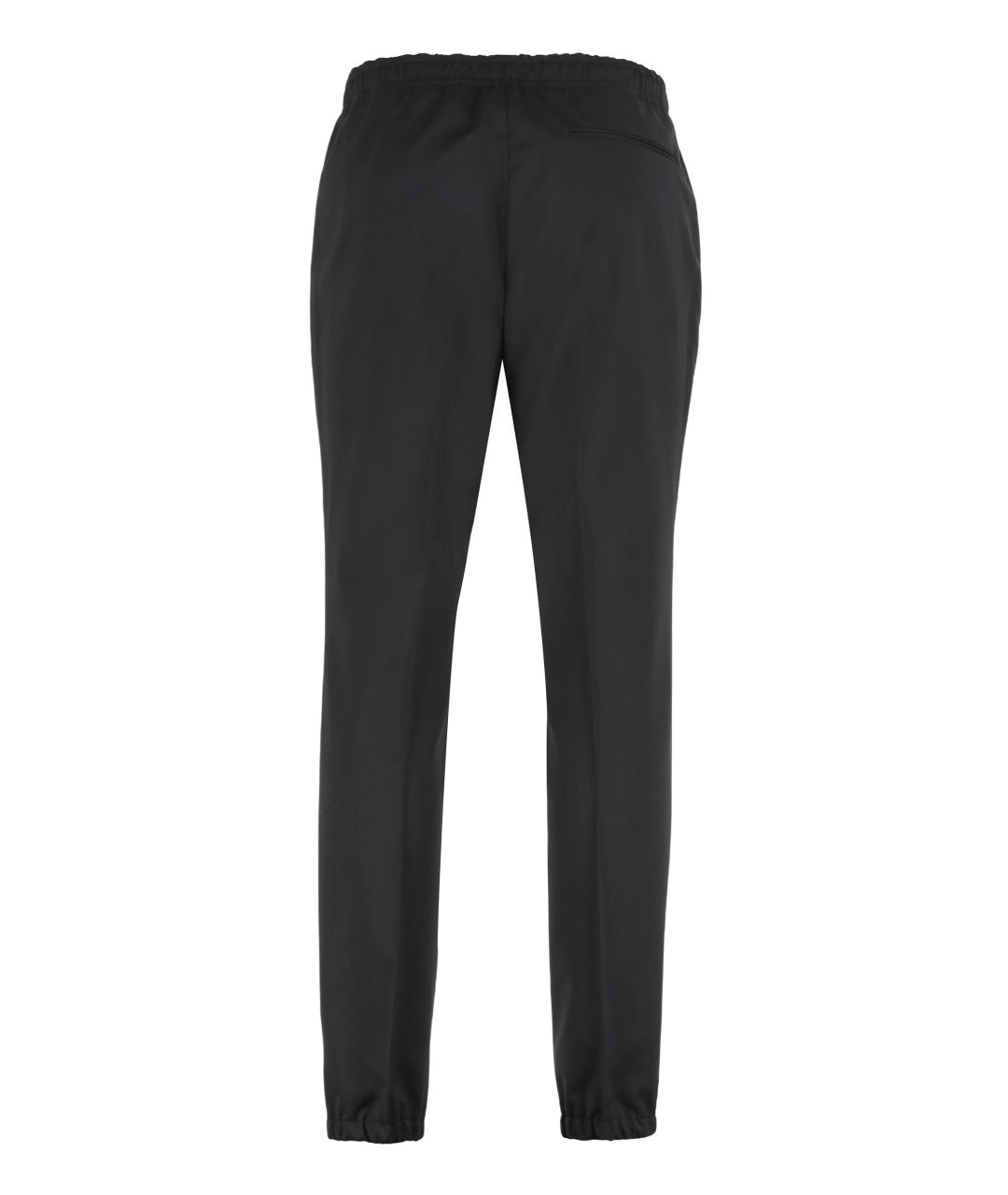 ZEGNA Черные шерстяные повседневные брюки, фото 2