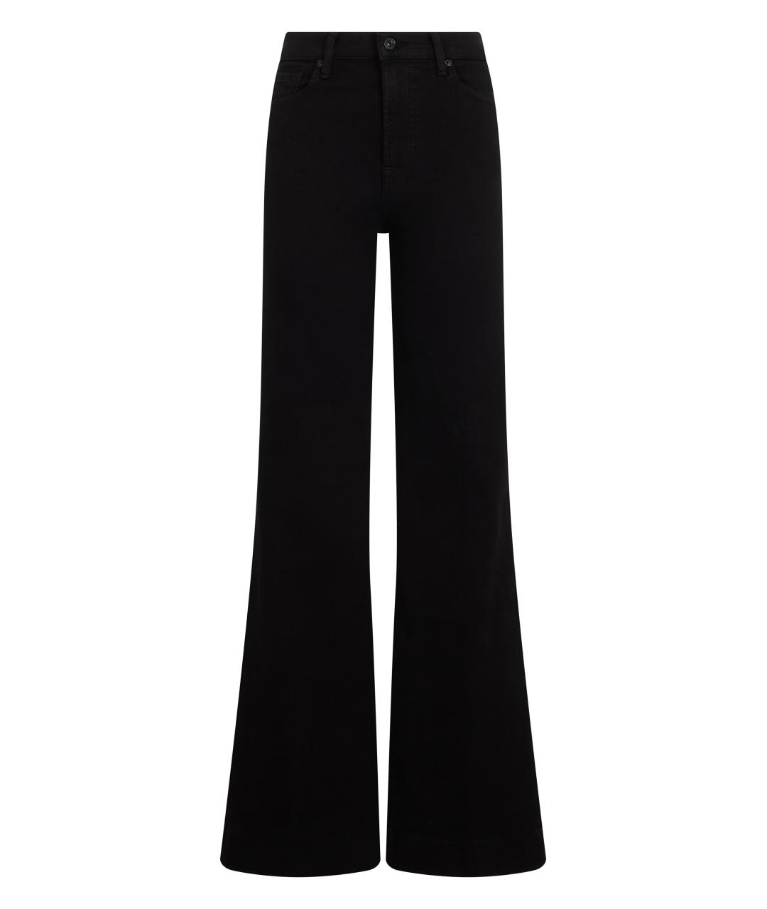 7 FOR ALL MANKIND Черные хлопковые джинсы клеш, фото 1