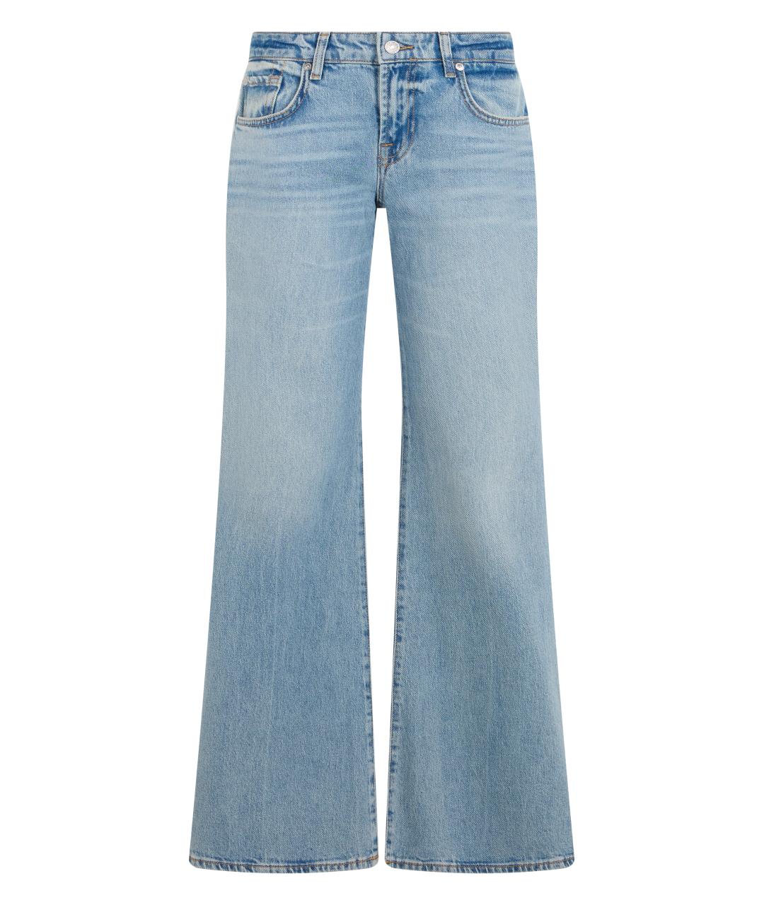 7 FOR ALL MANKIND Голубые хлопковые джинсы клеш, фото 1