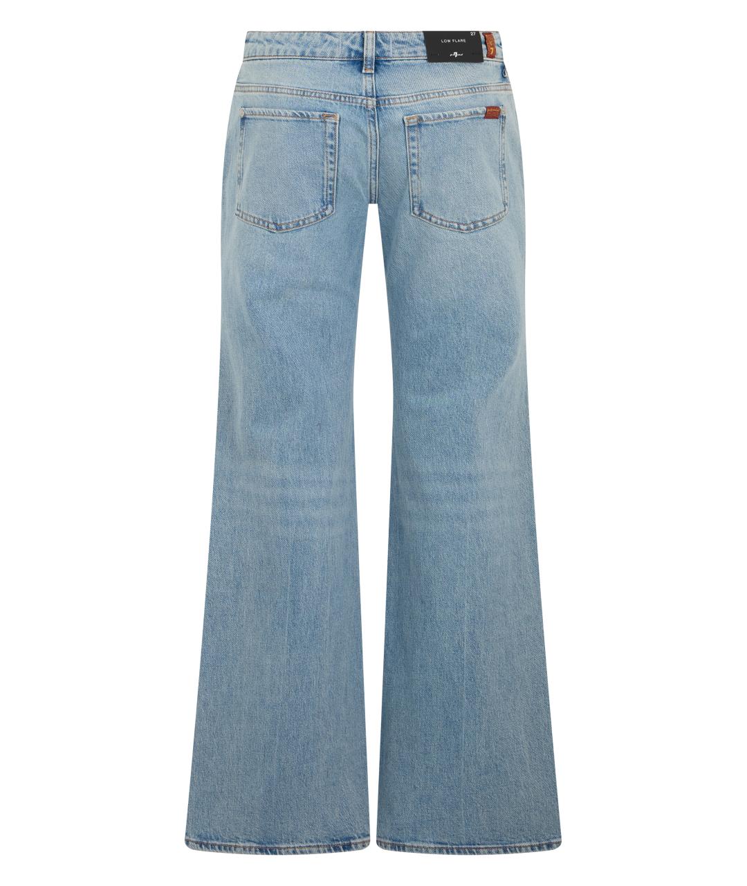 7 FOR ALL MANKIND Голубые хлопковые джинсы клеш, фото 2
