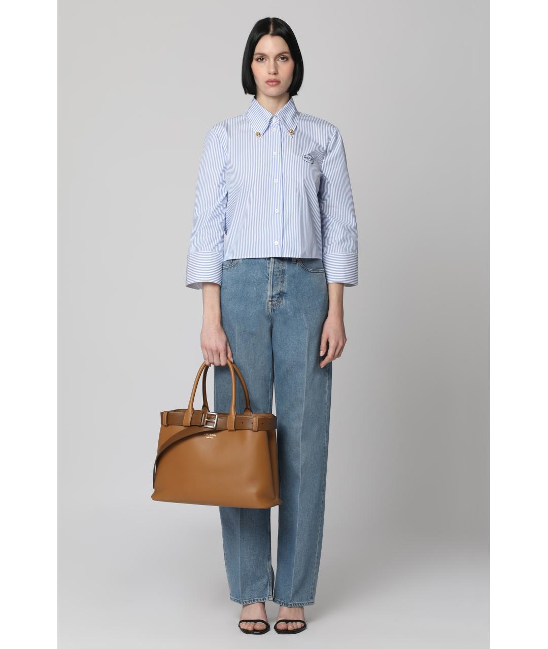 GUCCI Синие хлопковые прямые джинсы, фото 3