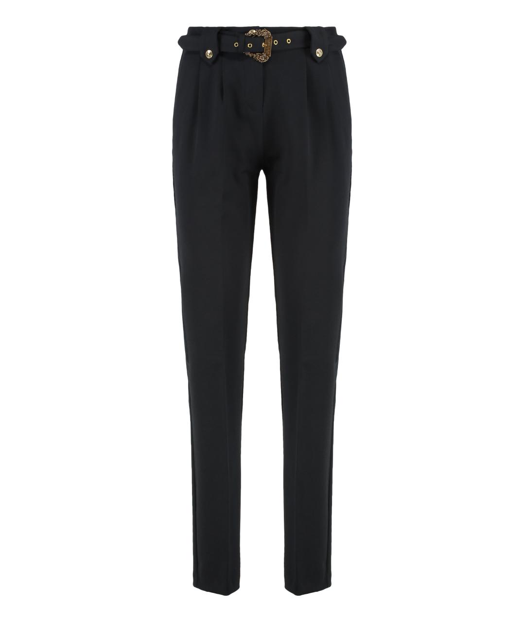 VERSACE JEANS COUTURE Черные вискозные брюки узкие, фото 1