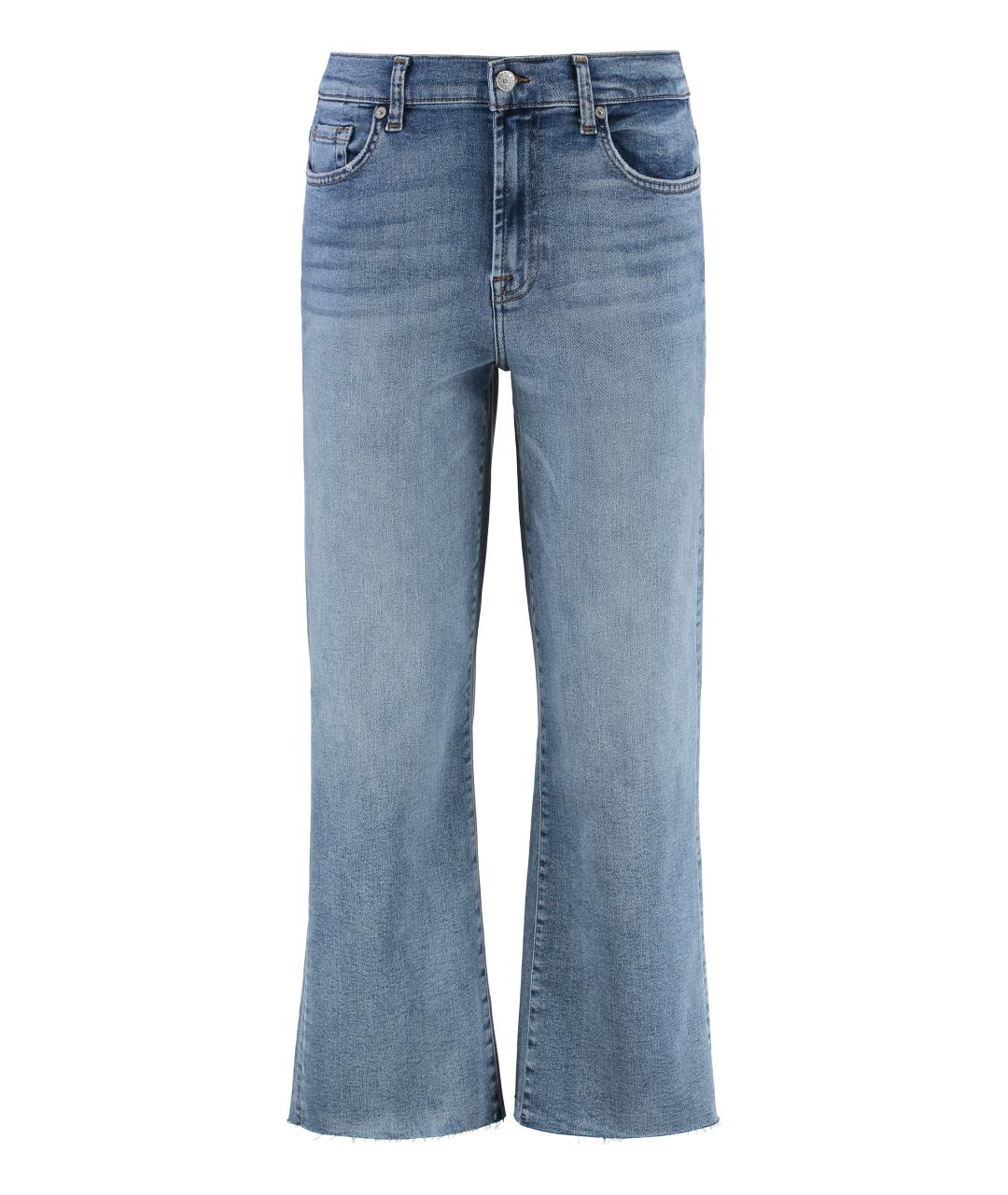 7 FOR ALL MANKIND Синие хлопковые прямые джинсы, фото 1