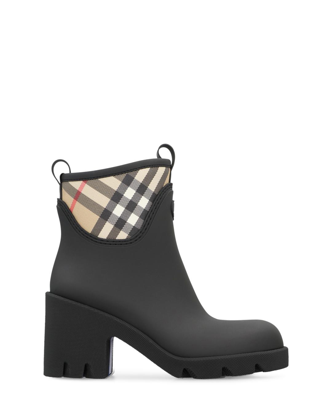 BURBERRY Черные резиновые ботинки, фото 1