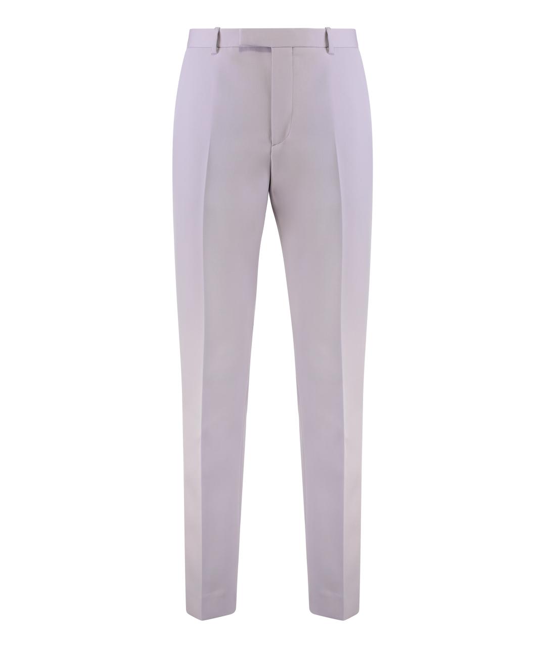 GUCCI Фиолетовые шерстяные брюки чинос, фото 1