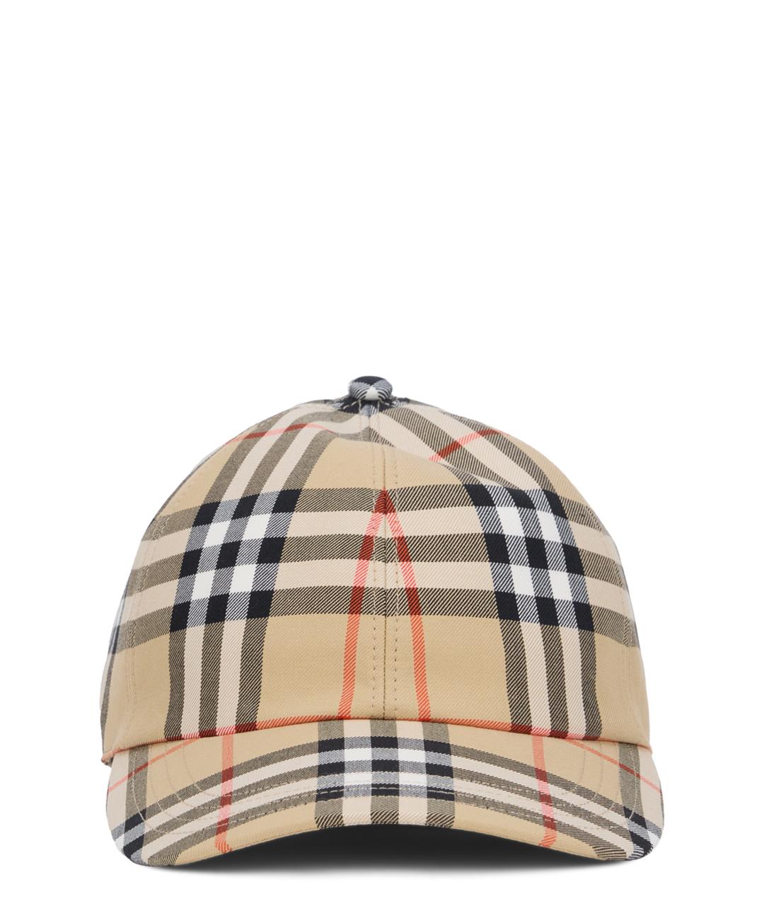 BURBERRY Бежевая хлопковая кепка/бейсболка, фото 1