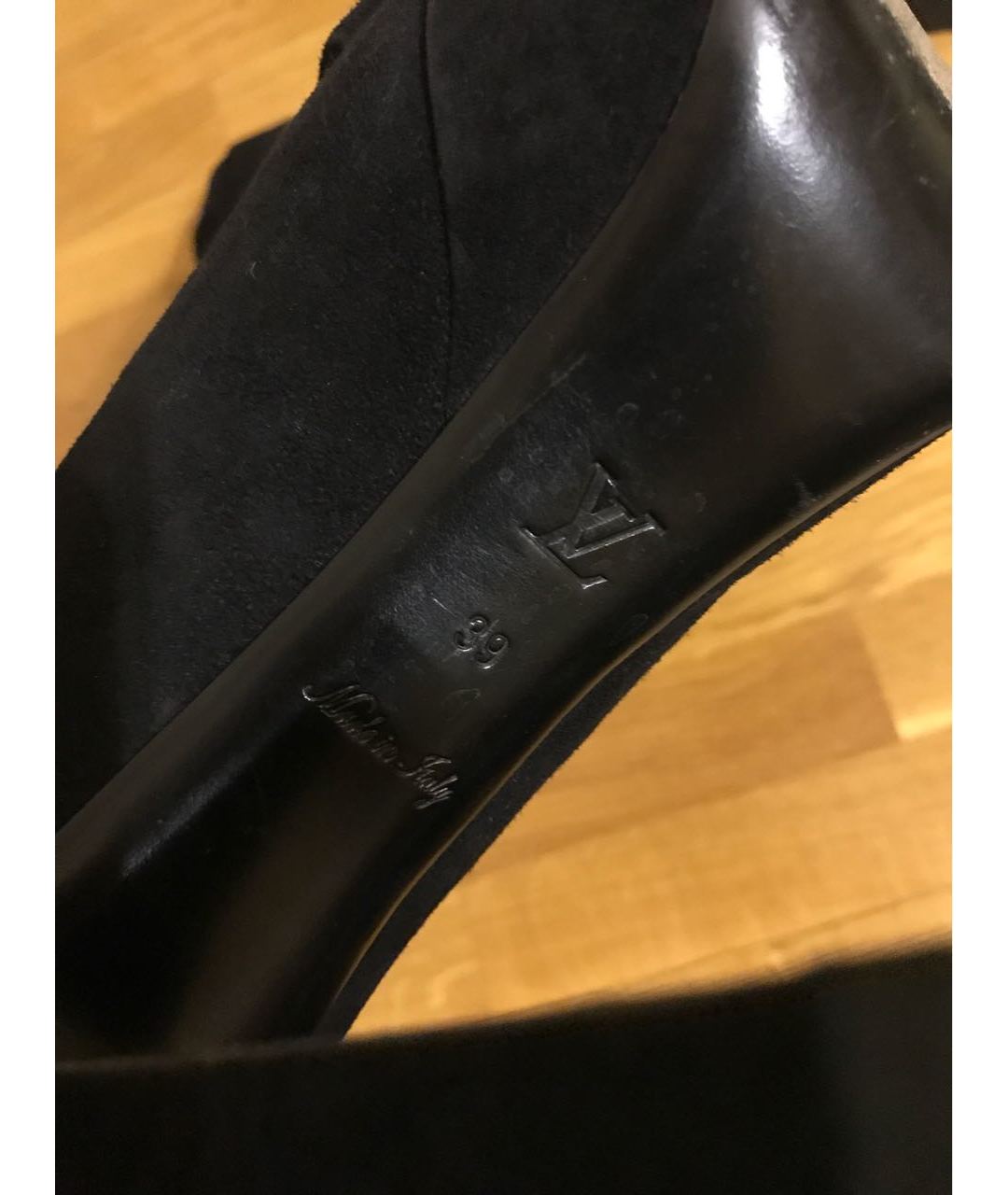 LOUIS VUITTON PRE-OWNED Черные замшевые туфли, фото 5