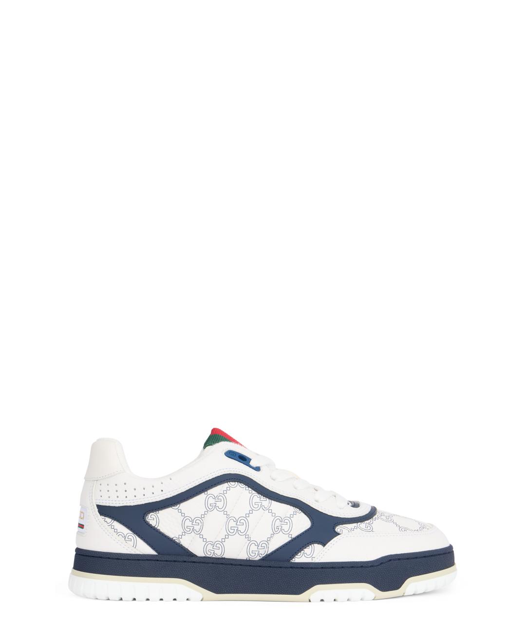GUCCI Белые кожаные низкие кроссовки / кеды, фото 1