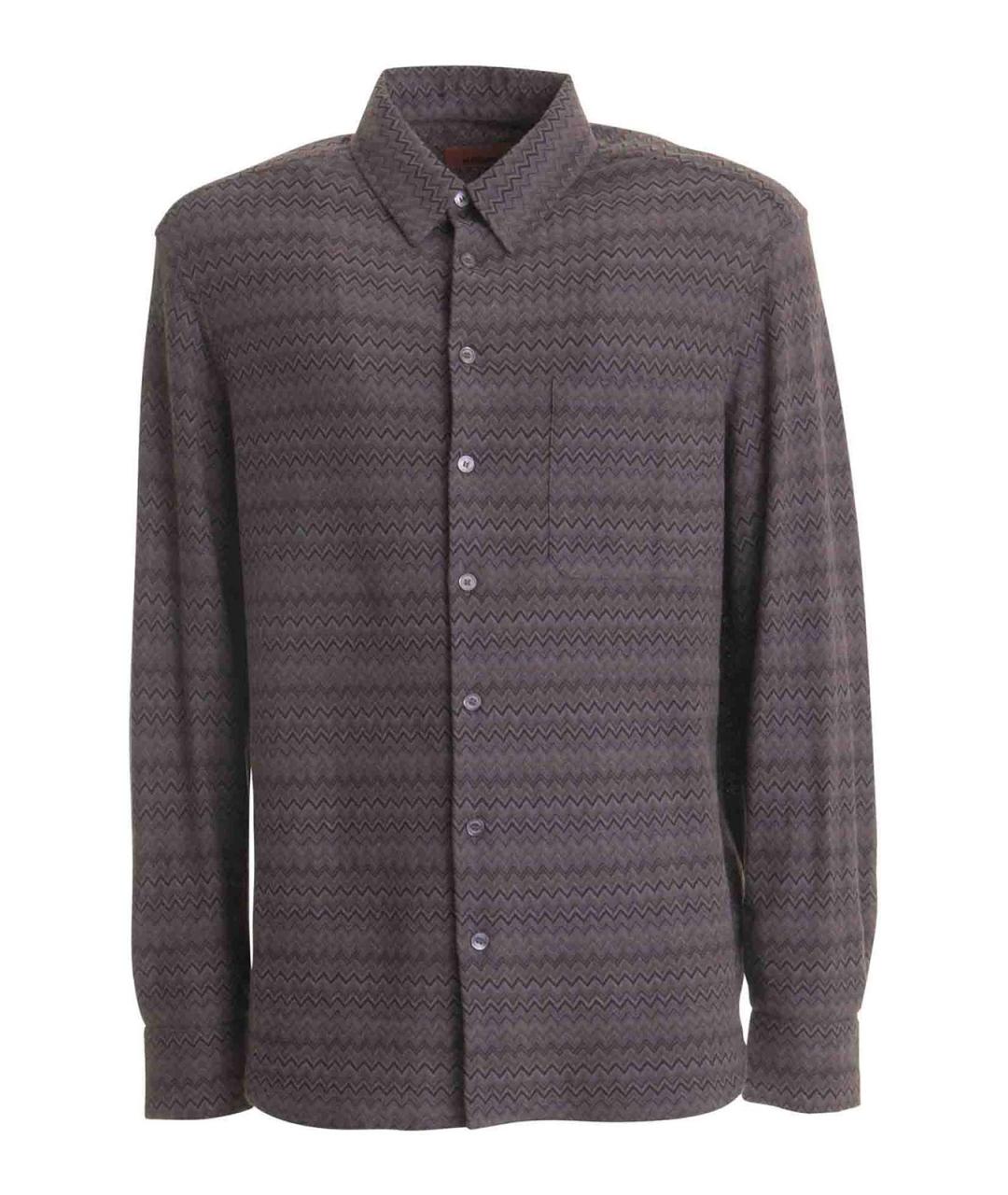 MISSONI Серая хлопковая кэжуал рубашка, фото 1