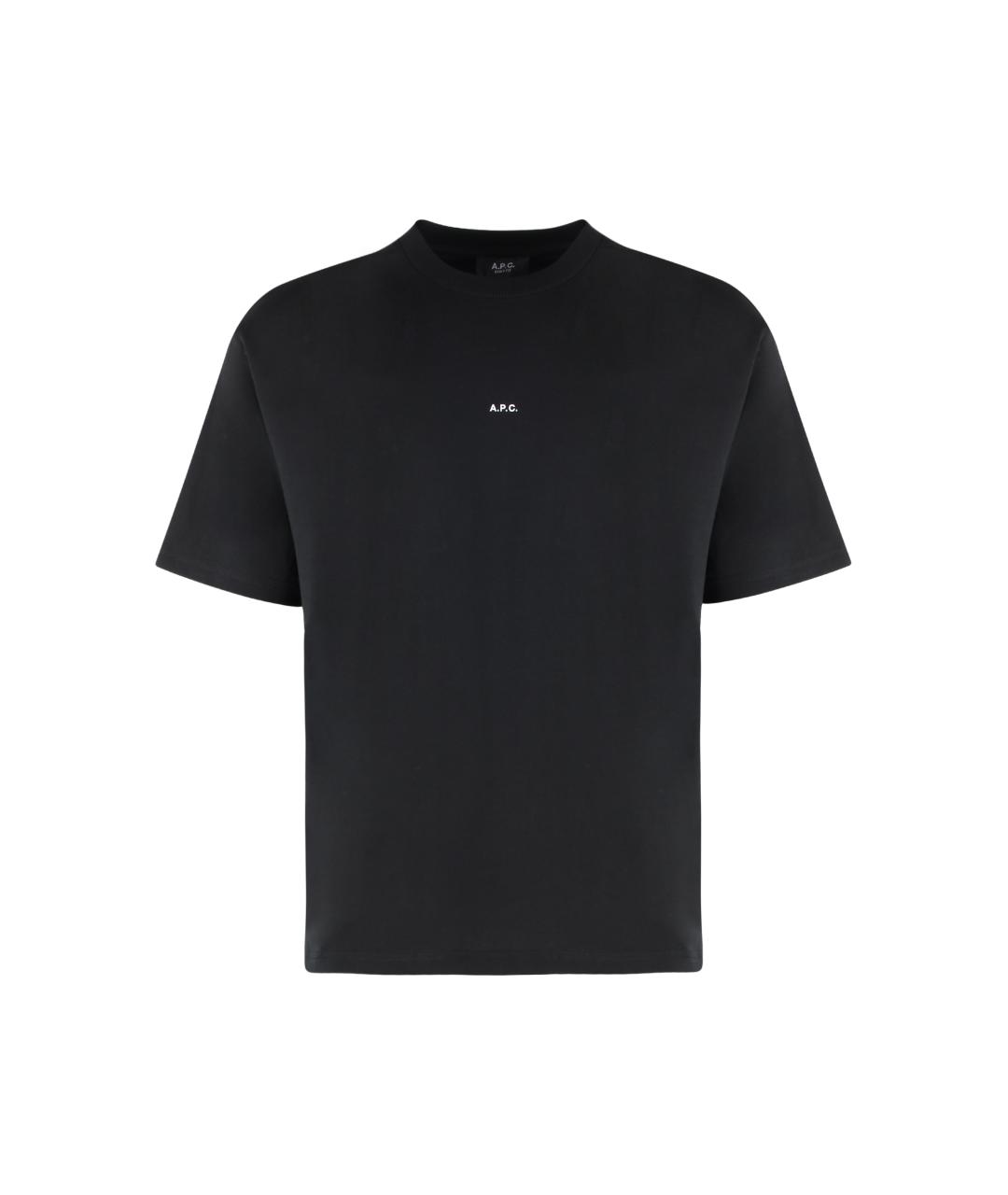 A.P.C. Черная хлопковая футболка, фото 1