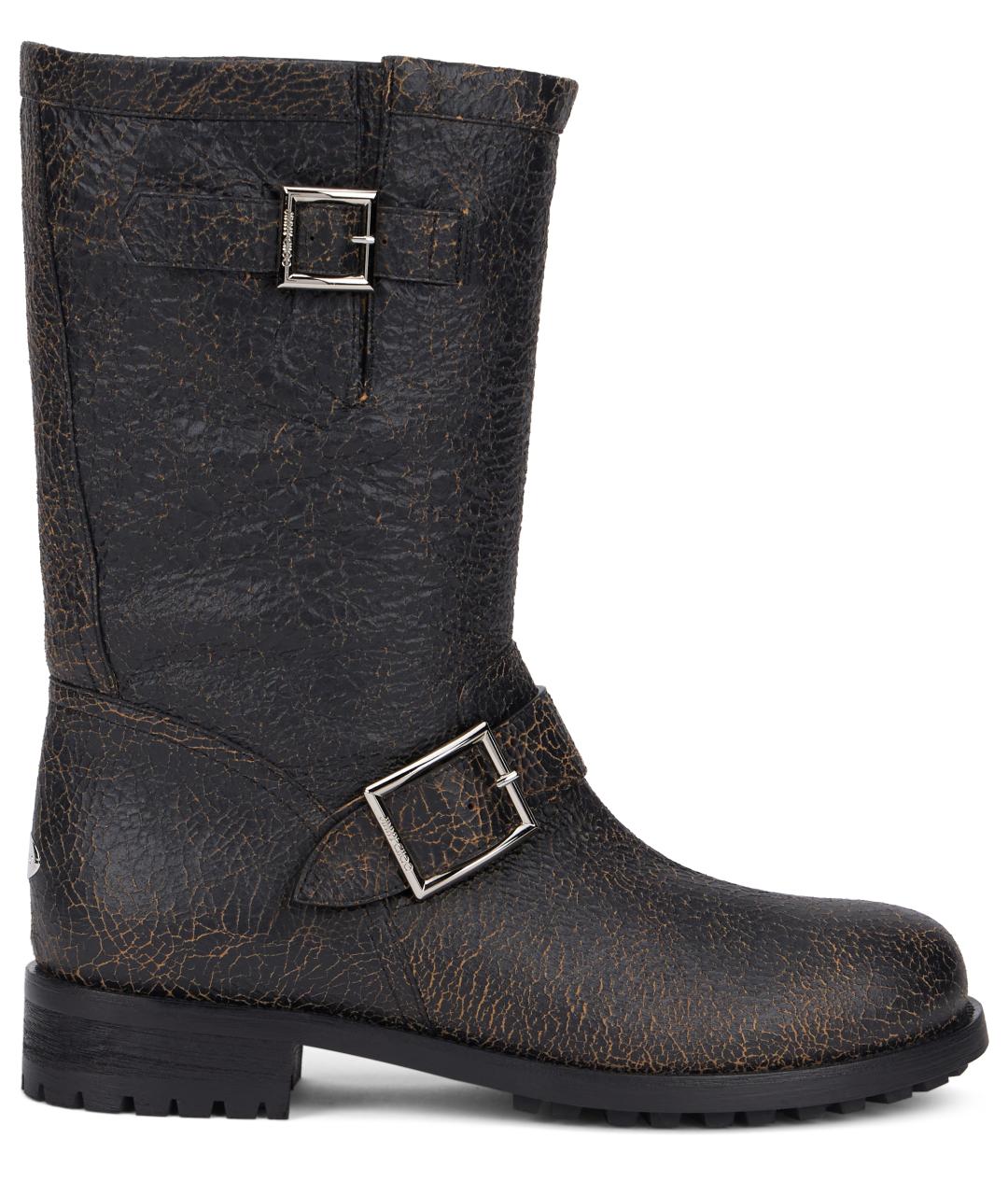JIMMY CHOO Черные кожаные сапоги, фото 2
