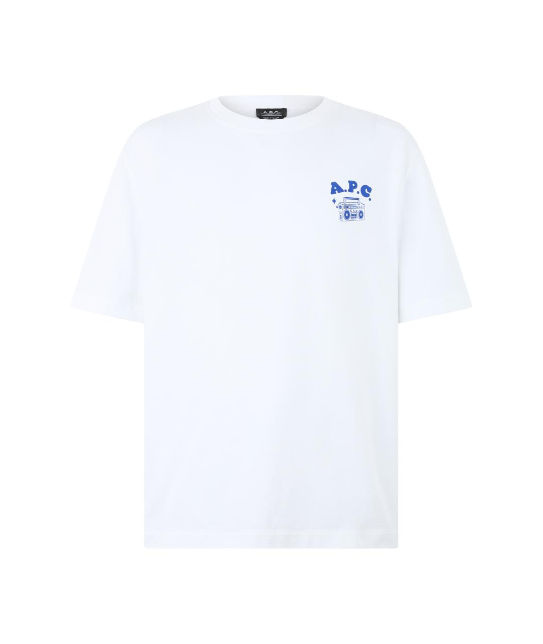 A.P.C. Белая хлопковая футболка, фото 1