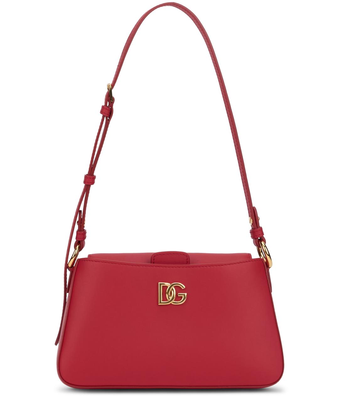 DOLCE&GABBANA Красная кожаная сумка через плечо, фото 1