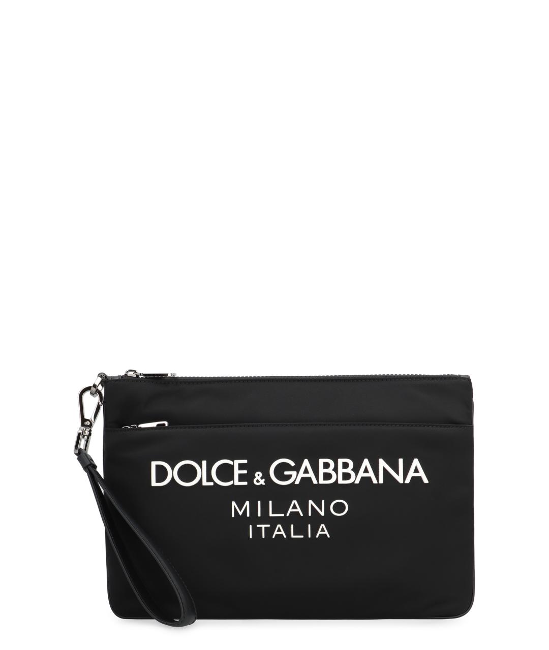 DOLCE&GABBANA Черная синтетическая барсетка, фото 1