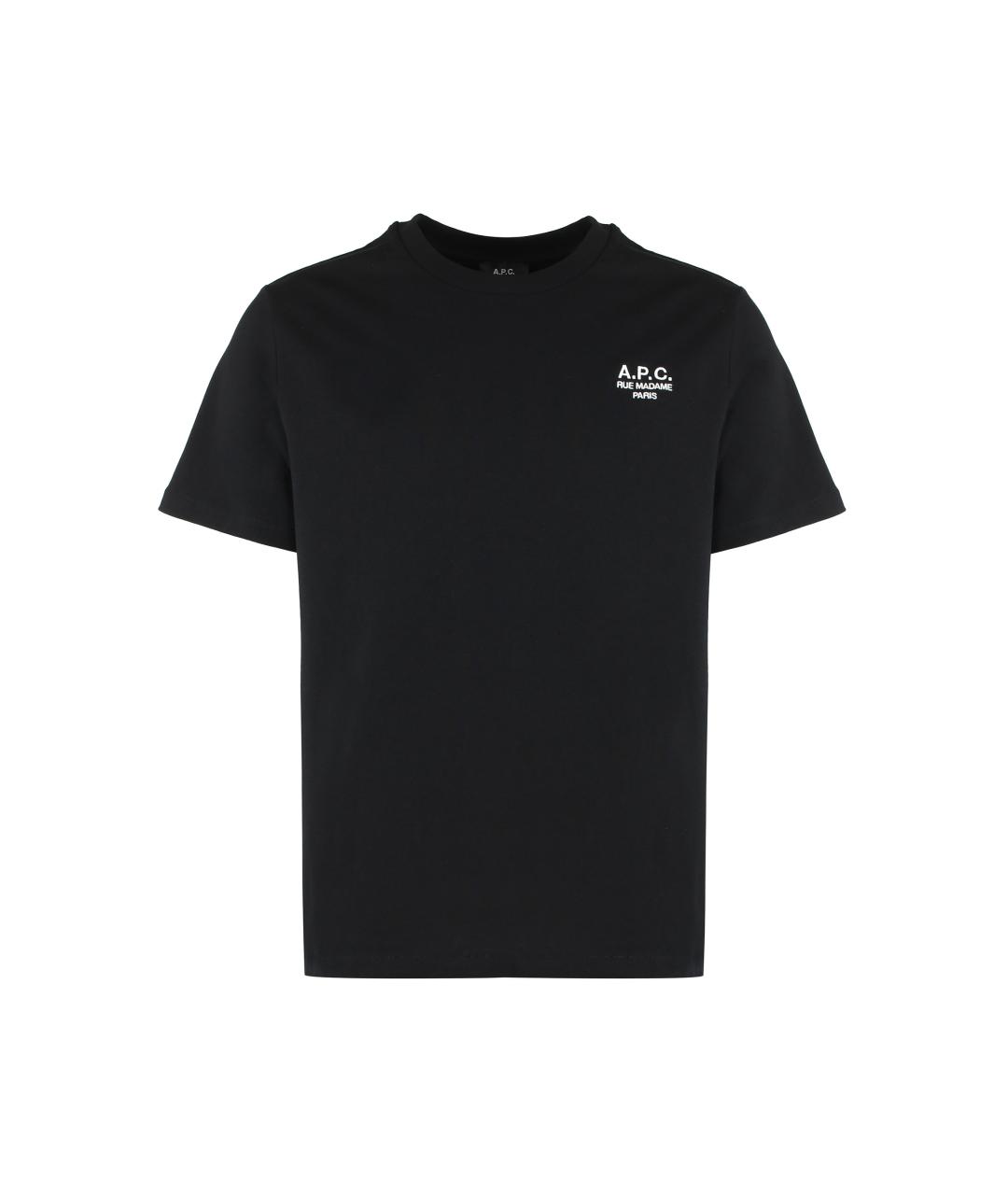 A.P.C. Черная хлопковая футболка, фото 1