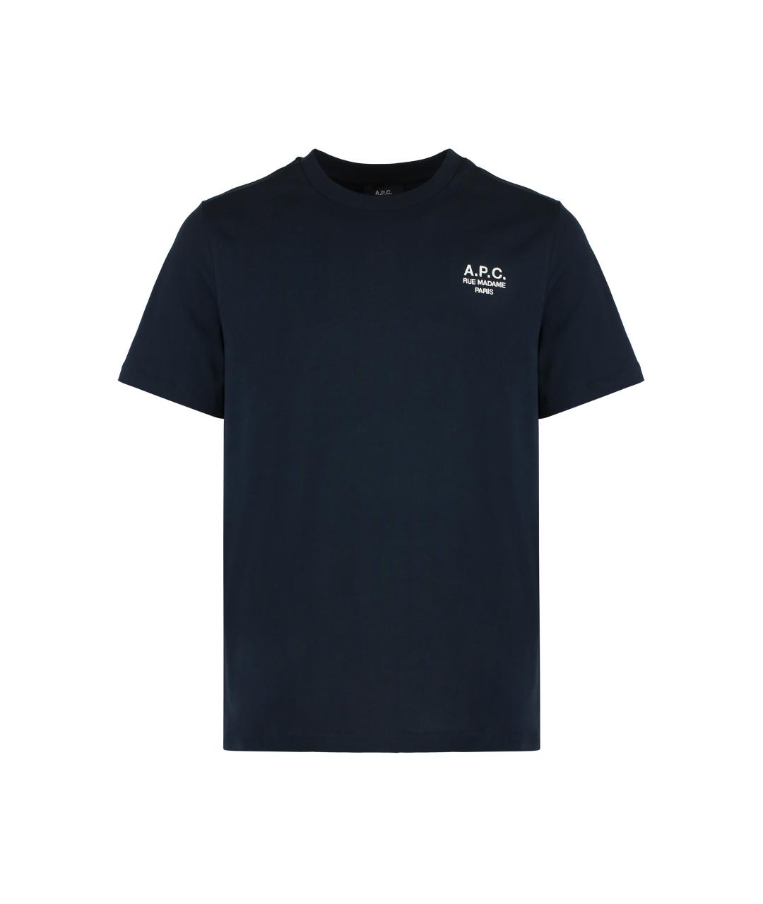 A.P.C. Синяя хлопковая футболка, фото 1