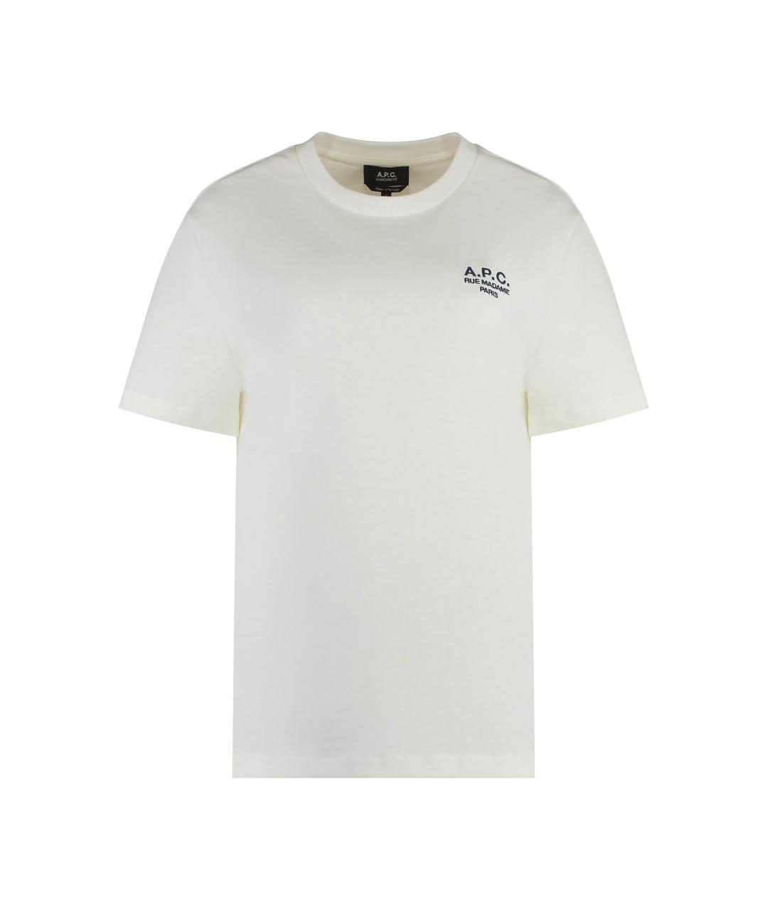 A.P.C. Белая хлопковая футболка, фото 1