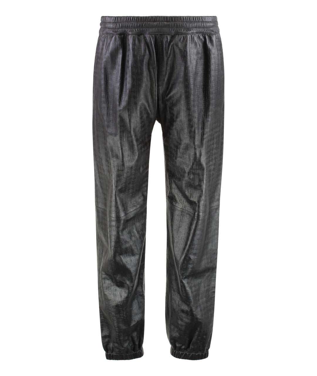 GIVENCHY Черные кожаные повседневные брюки, фото 1
