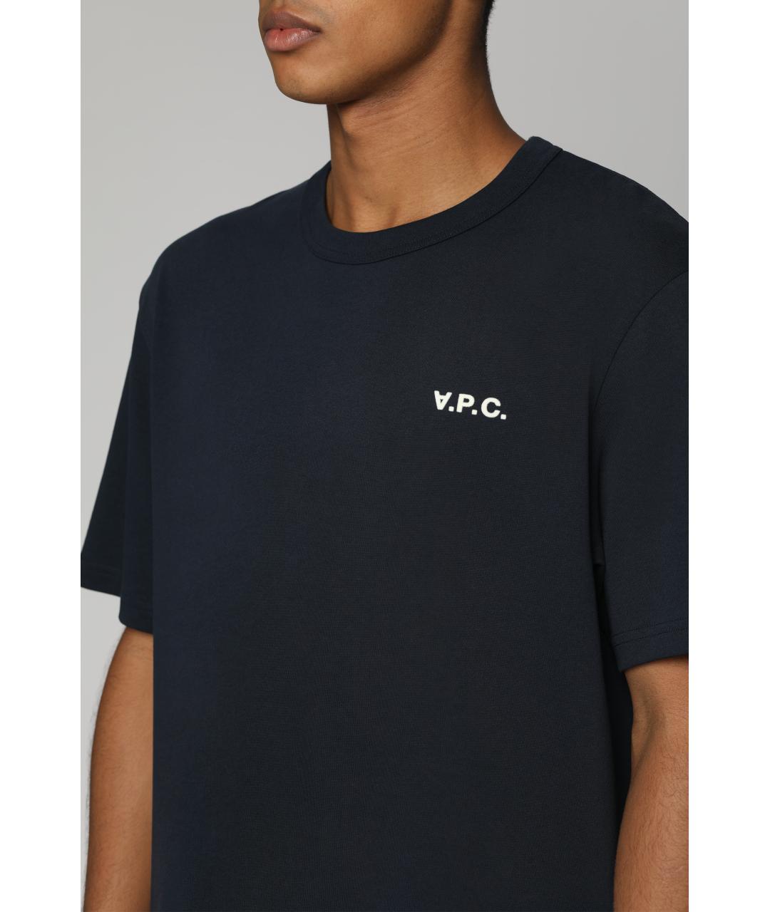 A.P.C. Синяя хлопковая футболка, фото 5
