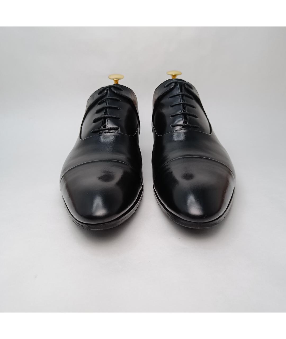 LOUIS VUITTON Черные кожаные туфли, фото 6
