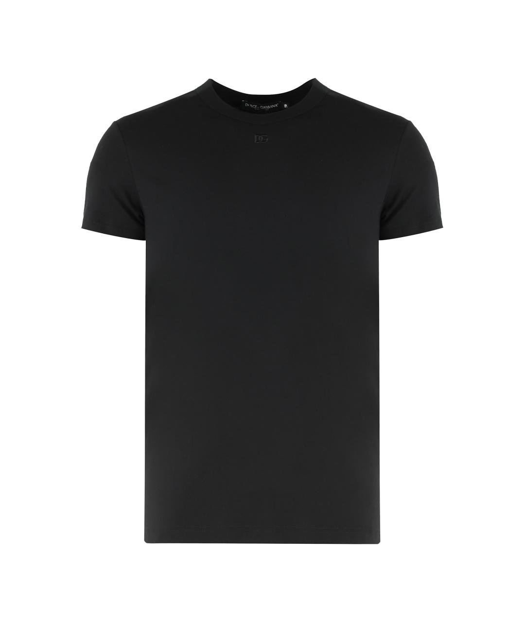 DOLCE&GABBANA Черная хлопковая футболка, фото 1