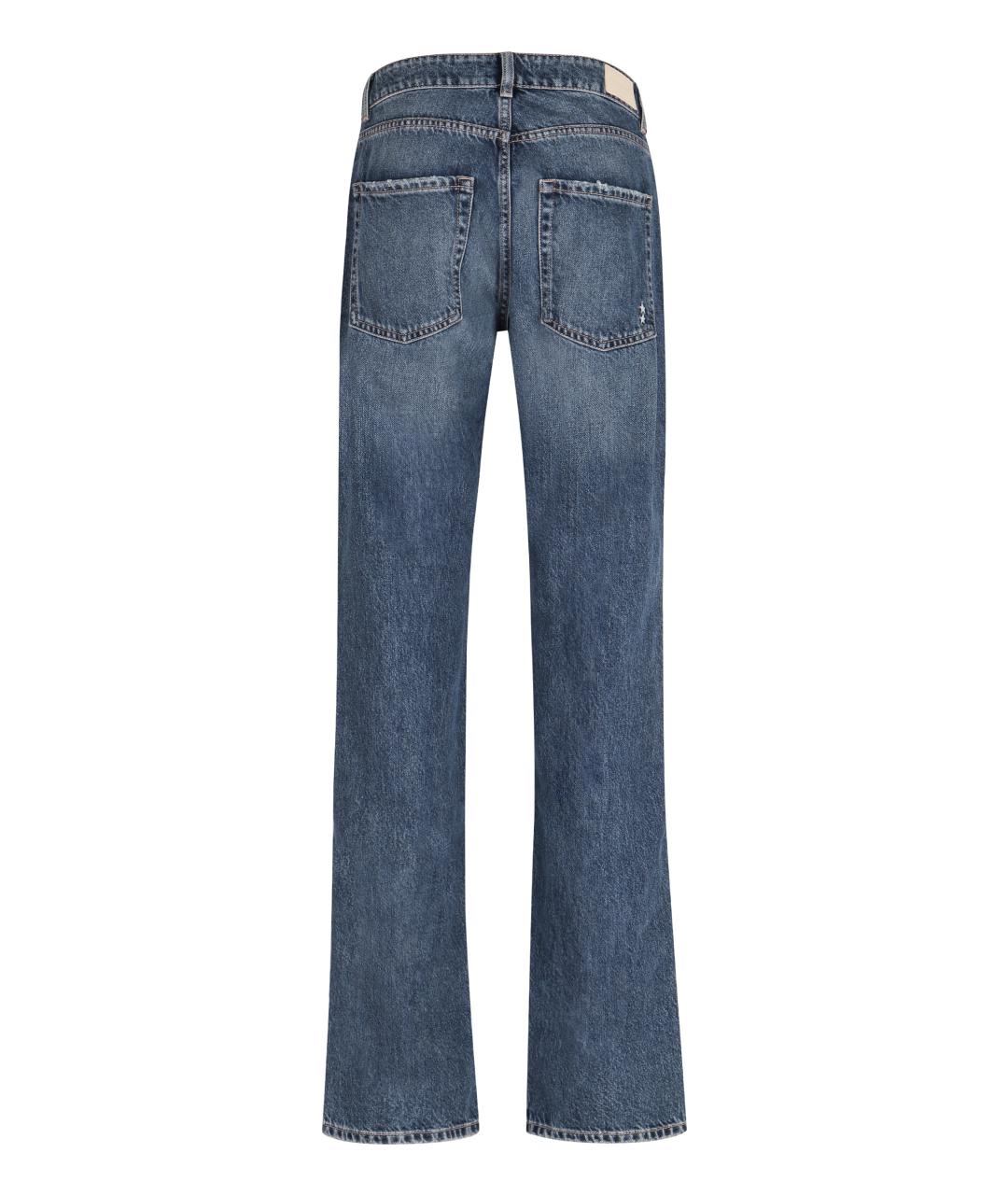 ICON DENIM Синие хлопковые прямые джинсы, фото 2
