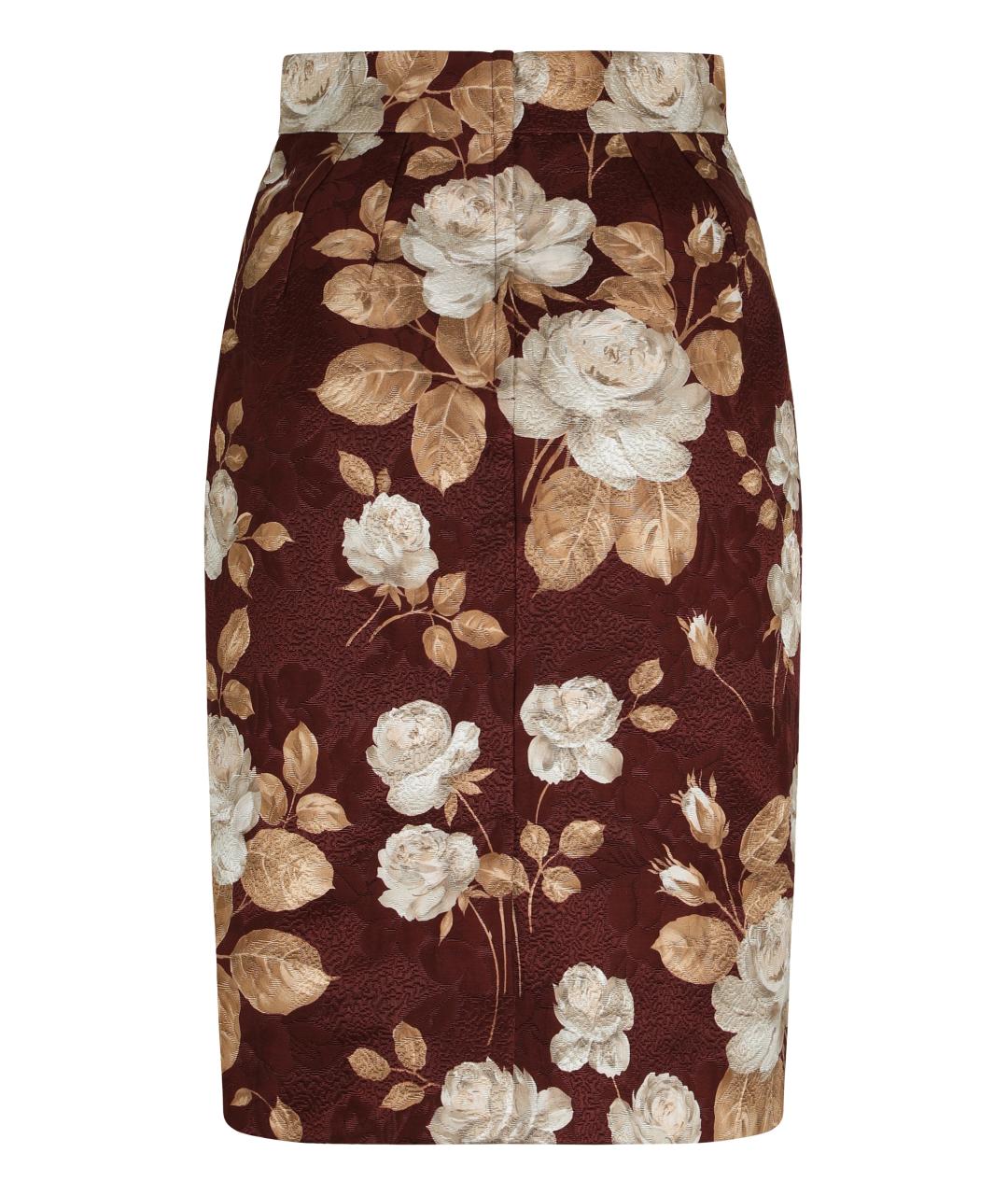 DOLCE&GABBANA Мульти хлопковая юбка миди, фото 2