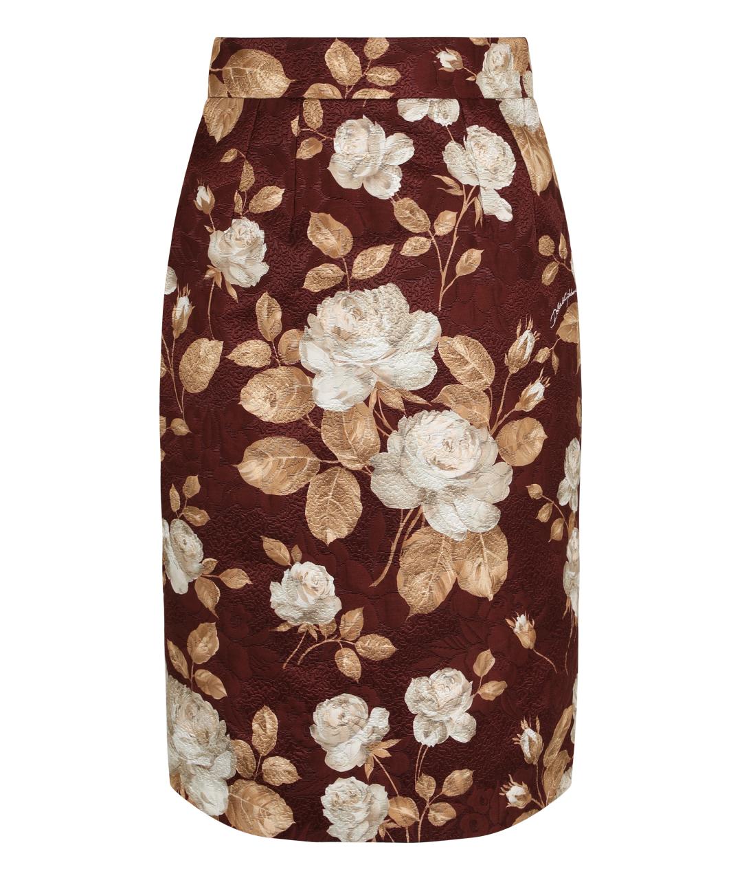 DOLCE&GABBANA Мульти хлопковая юбка миди, фото 1