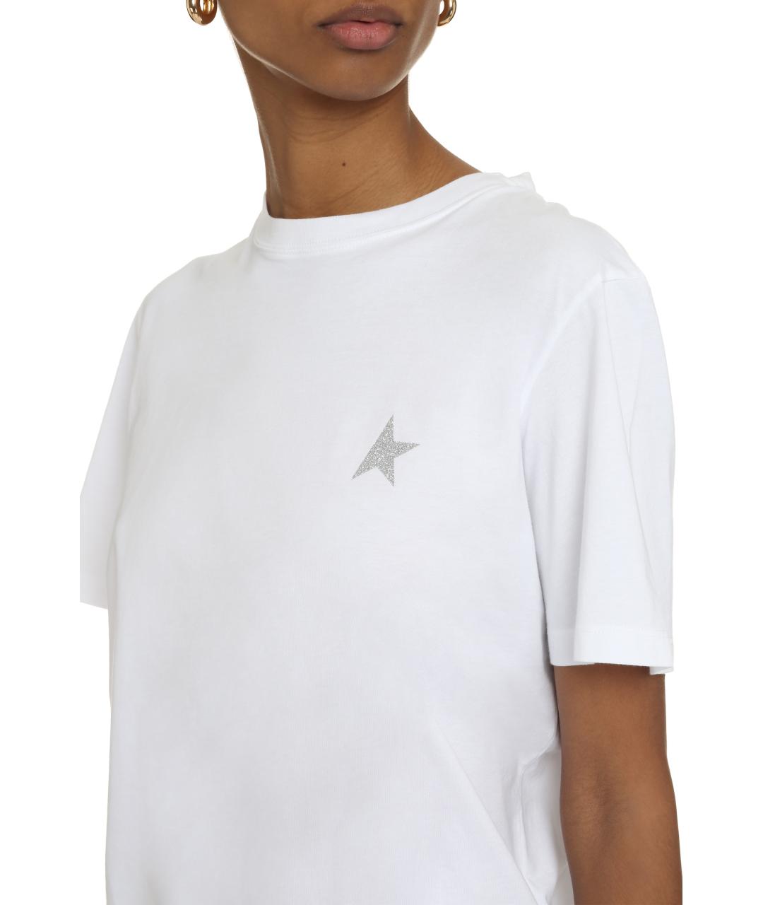 GOLDEN GOOSE Белая хлопковая футболка, фото 5