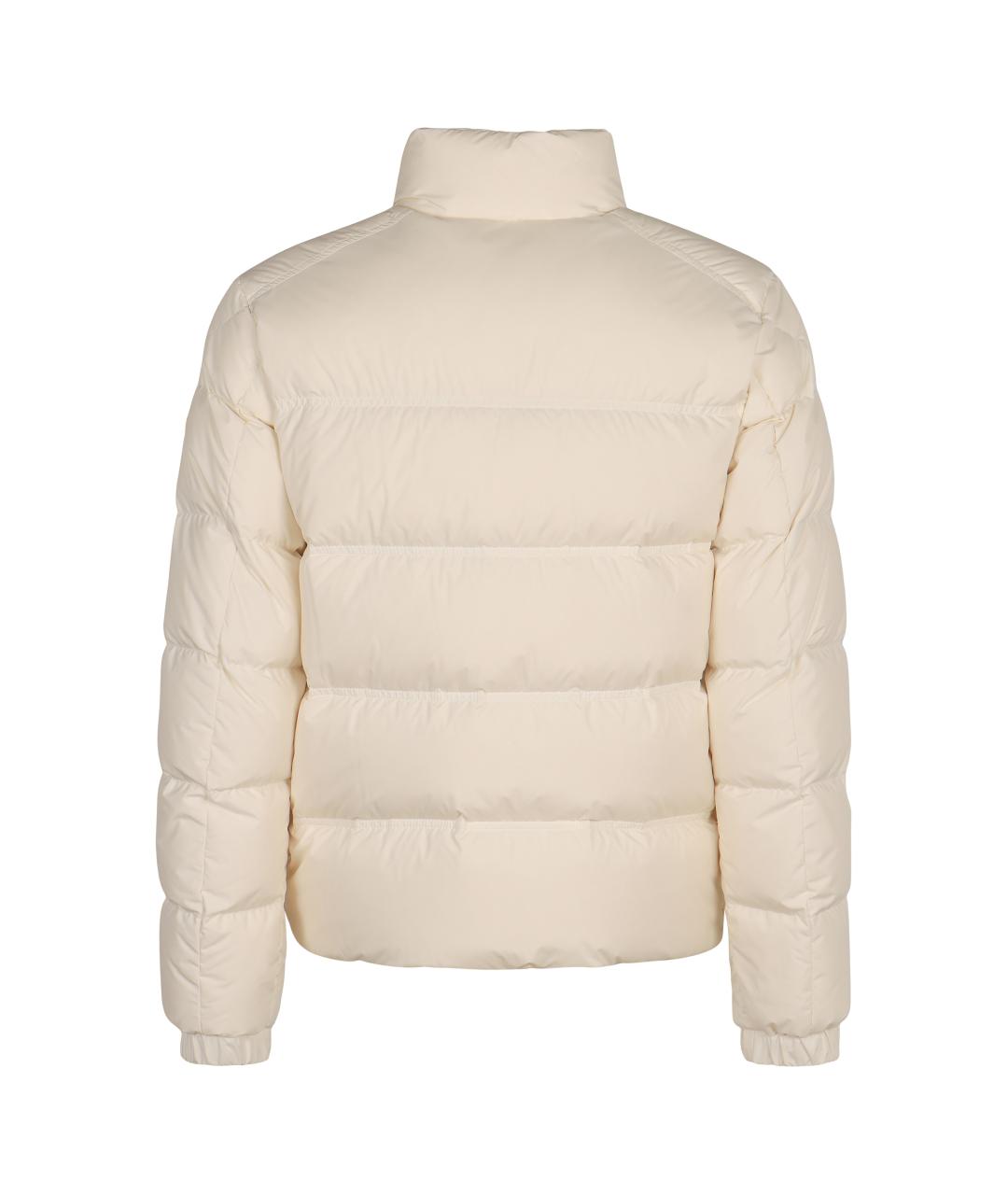 MONCLER Белый полиэстеровый пуховик, фото 2