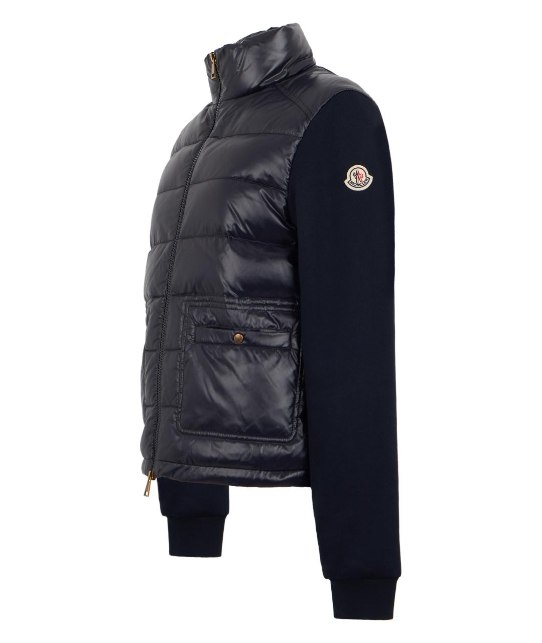 MONCLER Синий хлопковый пуховик, фото 3