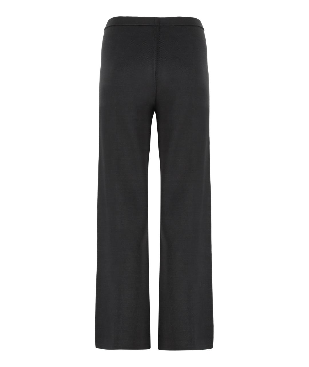 CALVIN KLEIN Черные вискозные прямые брюки, фото 2