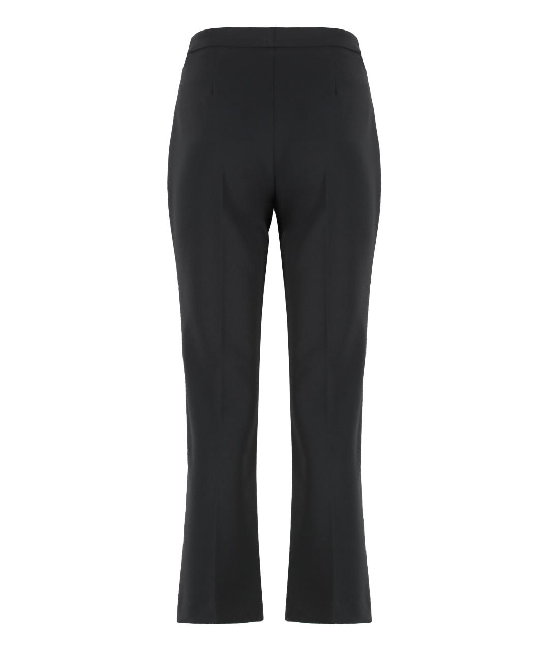 ELISABETTA FRANCHI Черные полиэстеровые брюки узкие, фото 2