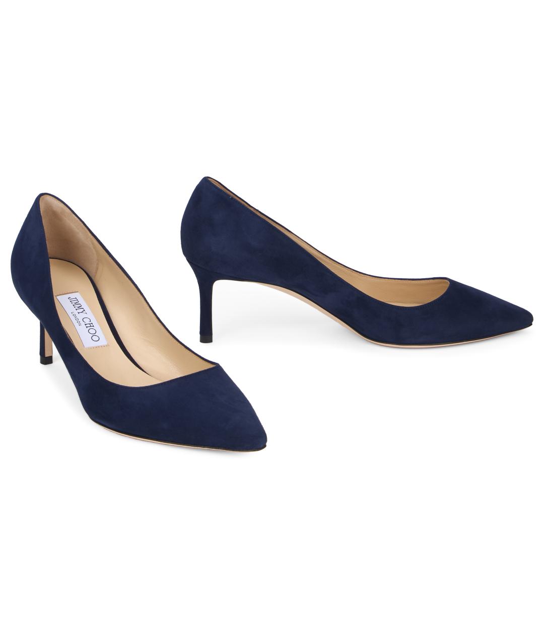 JIMMY CHOO Синие замшевые туфли, фото 2