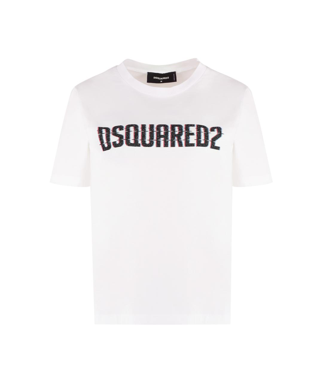 DSQUARED2 Белая хлопковая футболка, фото 1