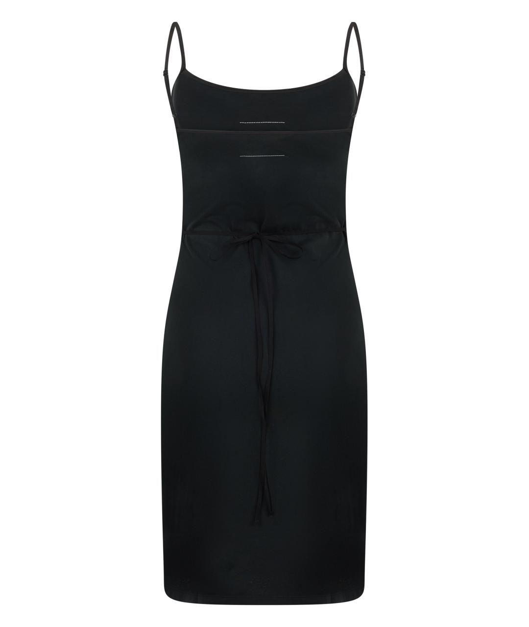 MM6 MAISON MARGIELA Черное хлопковое повседневное платье, фото 2